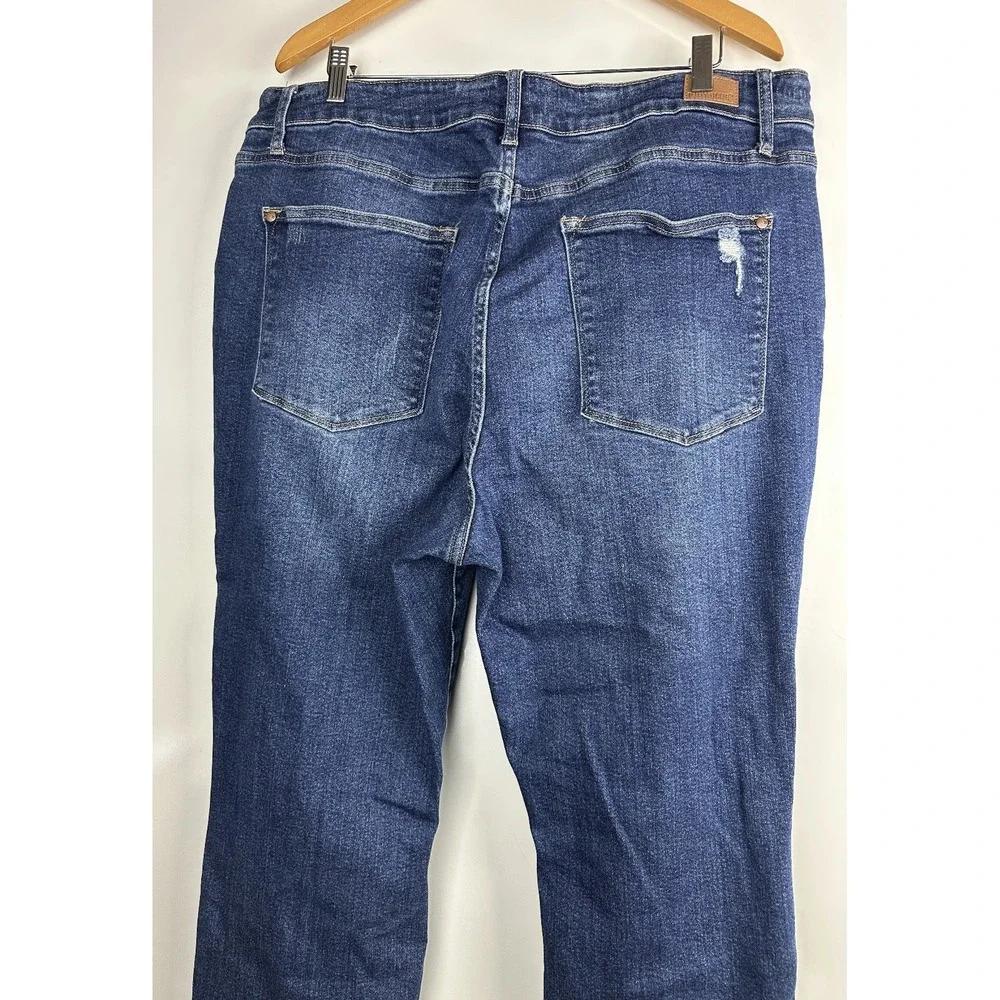 Judy Blue High Rise Destroyed Distressed Boyfriend Jeans Women's Plus Size 22W - Picture 9 of 11
